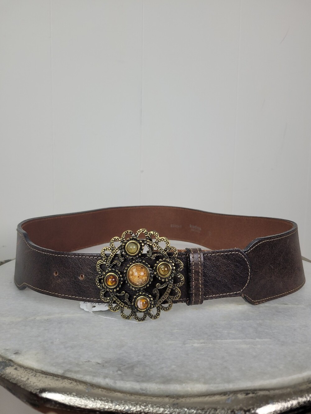 Kudos Size 32 Leather Belt with Decorative Buckle